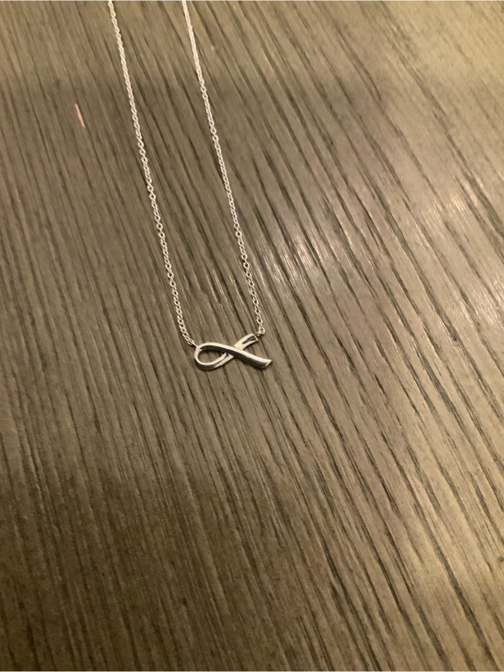 Silpada Silver Breast Cancer pendant Necklace -